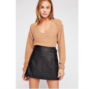 Free People Charli Vegan Leather Skirt